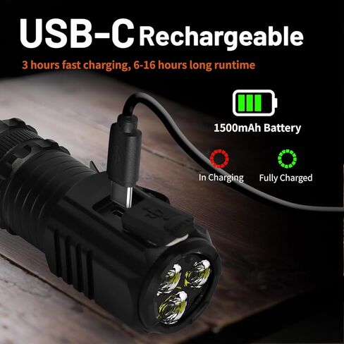 Mini Flashlight & UV Light Combo, Rechargeable EDC Pocket Flashlight with 5 Light Modes, Small Flash Light with Magnetic Base,365nm UV Flashlight, Black Light for Detection. in Kuwait