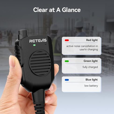 Retevis Walkie Talkie Speaker Mic,AI Noise Reduction,IP54 Waterproof,Kevlar Cable,for HD1 HD2 RT29 RT29D RT48 NR30 NR30S NR30D RB23,Compatible with Motorola GP328 Plus GP344 Two Way Radio (2 Pack) in Saudi Arabia