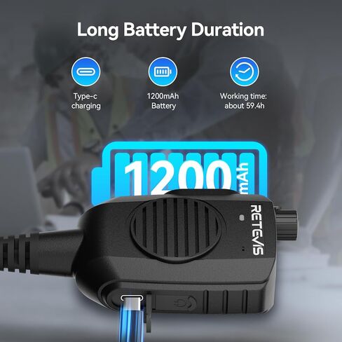 Retevis Walkie Talkie Speaker Mic,AI Noise Reduction,IP54 Waterproof,Kevlar Cable,for HD1 HD2 RT29 RT29D RT48 NR30 NR30S NR30D RB23,Compatible with Motorola GP328 Plus GP344 Two Way Radio (2 Pack) in Saudi Arabia