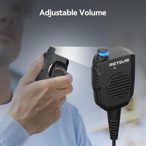 Retevis Walkie Talkie Speaker Mic,AI Noise Reduction,IP54 Waterproof,Kevlar Cable,for HD1 HD2 RT29 RT29D RT48 NR30 NR30S NR30D RB23,Compatible with Motorola GP328 Plus GP344 Two Way Radio (2 Pack) in Saudi Arabia