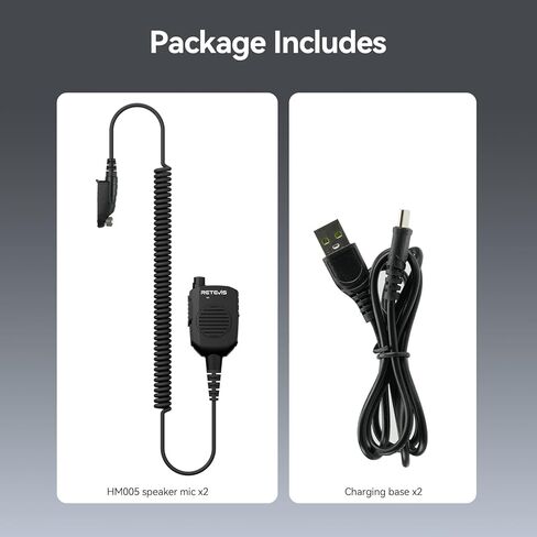 Retevis Walkie Talkie Speaker Mic,AI Noise Reduction,IP54 Waterproof,Kevlar Cable,for HD1 HD2 RT29 RT29D RT48 NR30 NR30S NR30D RB23,Compatible with Motorola GP328 Plus GP344 Two Way Radio (2 Pack) in Saudi Arabia
