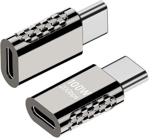 2 Pack USB C Female to Female Adapter 100W,Type C Couple Support 20Gbps Data Transfer for Laptop, Phones and More Devices in Saudi Arabia