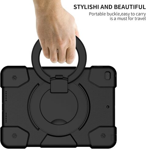 Tablet Travel Kids Case متوافق مع iPad 9/8/7th Generation 10.2 "(IPAD 9/8/7th Generation) ، iPad7/iPad8/iPad9 10.2 مع حامل الدوران ، وقف ، حزام ، سيليكو ناعم in Kuwait