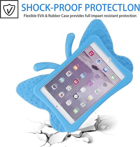 سافر على جهاز لوحي لطيف الفراشة علبة متوافقة مع iPad 2/3/4 9.7 بوصة 2011/2012 إصدار حالة وقائية مقاوم لـ eva المتوافقة مع الأطفال ، مقاوم للضوء Pro in Saudi Arabia