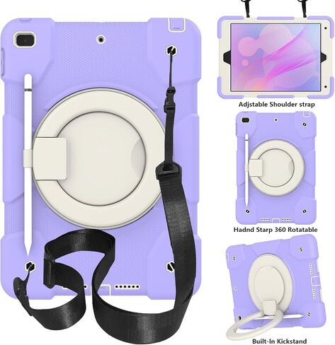 Tablet Travel Kids Case Compatible with iPad 9/8/7th Generation 10.2" (iPad 9/8/7th Generation Case), iPad7/iPad8/iPad9 10.2 with Swivel Holder, Stand and Strap, Soft Siliko in Saudi Arabia