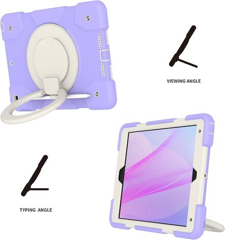 Tablet Travel Kids Case Compatible with iPad 9/8/7th Generation 10.2" (iPad 9/8/7th Generation Case), iPad7/iPad8/iPad9 10.2 with Swivel Holder, Stand and Strap, Soft Siliko in Saudi Arabia