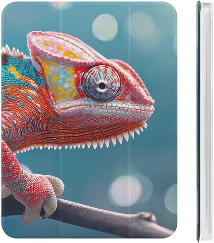 Colorful Chameleon Case with Pen Holder Slim Lightweight Trifold Stand Compatible with iPad mini 4/5/6 Mini6（8.3in） in Saudi Arabia