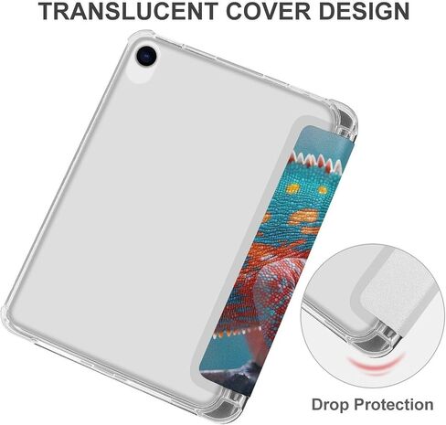 Colorful Chameleon Case with Pen Holder Slim Lightweight Trifold Stand Compatible with iPad mini 4/5/6 Mini6（8.3in） in Saudi Arabia