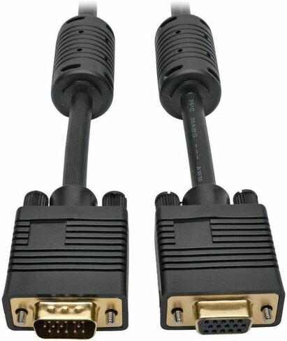 Tripp Lite by Eaton P500-003 3ft VGA تمديد كابل HD15 ذكر إلى أنثى 2048x1536 EMI/RF المغطاة بالضغط المحمي مع عرض حزمة سحابة سحابة مؤهلة مسبقًا (حزمة واحدة) in Kuwait