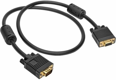 Tripp Lite by Eaton P500-003 3ft VGA تمديد كابل HD15 ذكر إلى أنثى 2048x1536 EMI/RF المغطاة بالضغط المحمي مع عرض حزمة سحابة سحابة مؤهلة مسبقًا (حزمة واحدة) in Kuwait