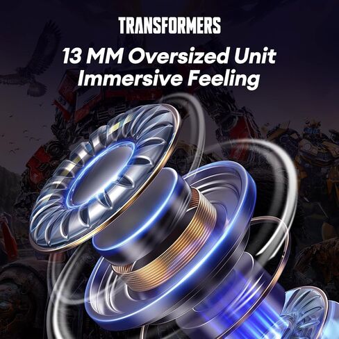 Transformers TF-T01 True Wireless Earbuds Wireless Bluetooth 5.4 Ear Buds Deep Bass Sound Earbud with Smart Noise Cancelling Mic IPX5 Waterproof in Ear Earphones for Android iOS Blue Optimus Prime in Saudi Arabia