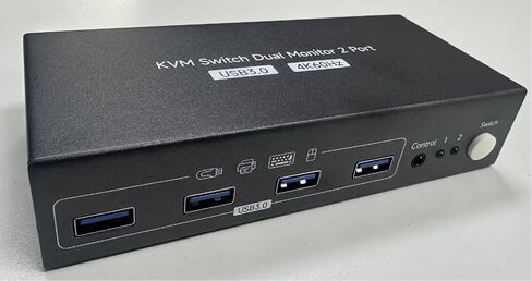 HDMI KVM Switch 2 مراقبين 2 أجهزة الكمبيوتر 4K@60Hz ، USB3.0 KVM Switch Dual Monitor مع 3 منافذ USB 3.0 in Saudi Arabia