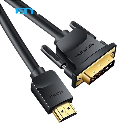 HDMI to DVI Cable 1m 2m 300cm 5m DVI-D 24+1 Pin Support 1080P 3D High Speed HDMI Cable for LCD DVD HDTV Projector P>S#3(5m) in Saudi Arabia