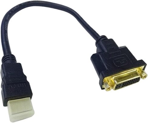 HDMI to DVI Cable M/F Male- Female Video Adapter Cord HDMI-Compatible to DVI-I 24+5 Cable Video Adapter Cord for HDTV LCD DVD PC in Saudi Arabia