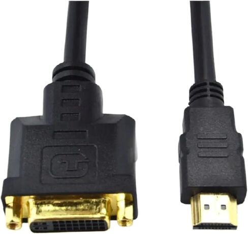 HDMI to DVI Cable M/F Male- Female Video Adapter Cord HDMI-Compatible to DVI-I 24+5 Cable Video Adapter Cord for HDTV LCD DVD PC in Saudi Arabia