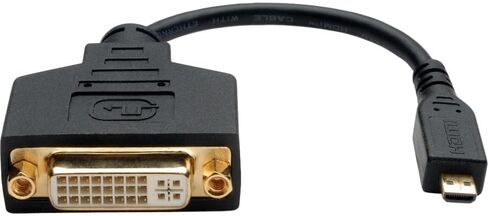 Tripp Lite by Eaton P132-06N-MICRO 6in Micro HDMI Type D Male to DVI-D Female Adapter Cable, 1080p HDTV, Tablet Phone Monitor Compatible, Cloud Care Pre-Configured Bundle Eligible (10 Pack) in Saudi Arabia