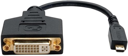 Tripp Lite by Eaton P132-06N-MICRO 6in Micro HDMI Type D Male to DVI-D Female Adapter Cable, 1080p HDTV, Tablet Phone Monitor Compatible, Cloud Care Pre-Configured Bundle Eligible (10 Pack) in Saudi Arabia