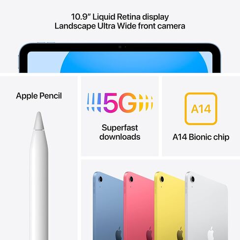 Apple 2021 iPad Mini 8.3 بوصة ، Wi-Fi + Cellular ، أصفر 64 جيجابايت (قسط متجدد) in Saudi Arabia