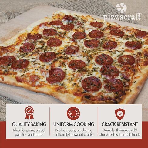 15" Square ThermaBond Baking/Pizza Stone - For Oven or Grill - PC9897 in Saudi Arabia