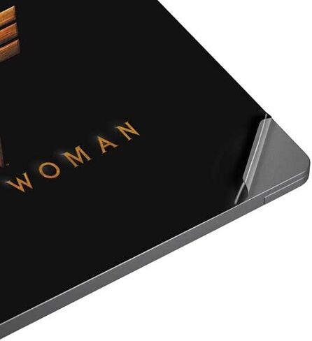 Skinit Laptop Decal Skin Compatible with Universal Laptop 14in (11.4 x 8.2in) - Officially Licensed Warner Bros Wonder Woman Gold Logo Design in Saudi Arabia