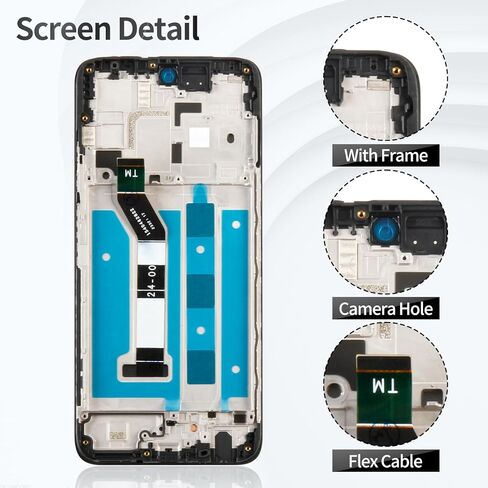 لشاشة Moto G Power 2024 لـ Motorola Moto G Power 5G 2024 شاشة LCD لـ Moto G Power 2024 Digitizer Touch Screen Assolbly مع Frame XT2415 XT2415-1 XT2415V XT2415-5 Black in Kuwait