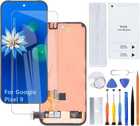 شاشة العرض لـ Google Pixel 9 OLED G2YBB GUR25 G1B60 LCD Screen Resembly Kit مع إطار (بصمة الدعم) in Kuwait