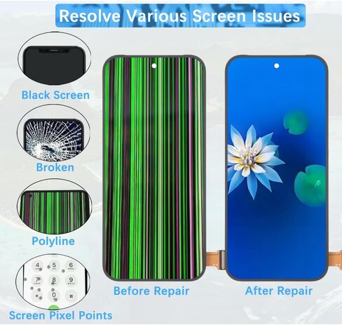 شاشة العرض لـ Google Pixel 9 OLED G2YBB GUR25 G1B60 LCD Screen Resembly Kit مع إطار (بصمة الدعم) in Kuwait