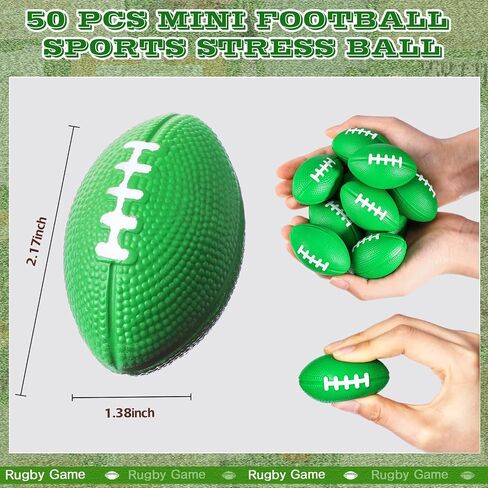 50 Pieces Football Stress Ball, Mini Foam Sports Ball, Foam Sports Ball for School Carnival Reward, Party Bag Gift Fillers in Kuwait
