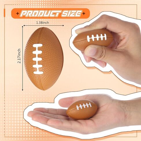 50 Pieces Football Stress Ball, Mini Foam Sports Ball, Foam Sports Ball for School Carnival Reward, Party Bag Gift Fillers in Saudi Arabia