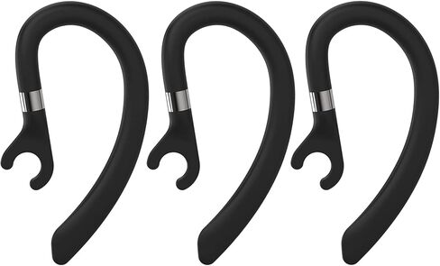6 Pack Replacement Ear Hook Universal Small Clamp Loop Clip for Other Bluetooth Headset(Black) in Saudi Arabia