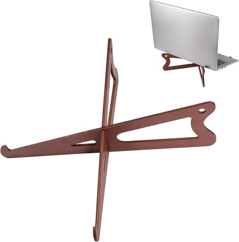 FREEBLOSS Wood Laptop Stand Detachable Computer Stand for Desk Vertical Laptop Holder Computer Riser Wooden Desk Accessories Suitable for 13.3"~16" Laptops in Saudi Arabia