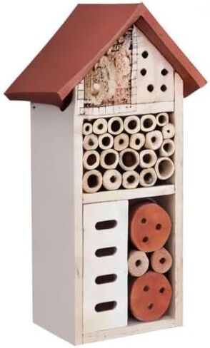 Lulu Home Wooden Insect House, Hanging Insect Hotel for Bee, Butterfly, Ladybirds, Beneficial Insect Habitat, Bug Hotel Garden, 10.4 X 3.4 X 5.4 Inch in Saudi Arabia