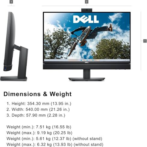 Dell Optiplex All-in-One Touch Screen Desktop, 24" FHD Low Blue Light Display, Intel i7-13700(16 Core 24 Thread) 32GB RAM, 1TB PCIe SSD, SD-Reader, Win 11 Pro (Renewed) in Saudi Arabia