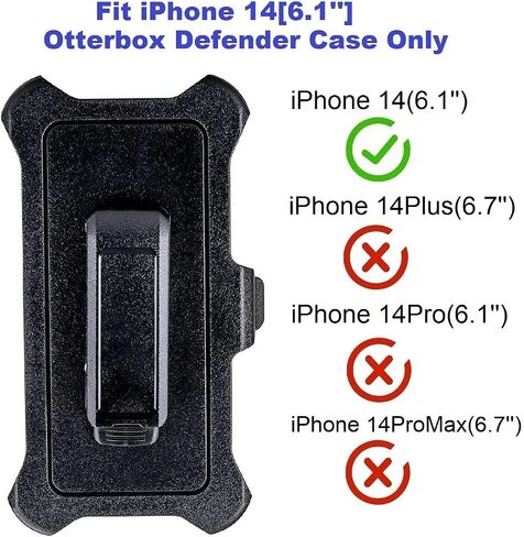 [2 حزمة] حزام مقطع الحافظة متوافق مع Otterbox Defender Case iPhone 14 [6.1 '] in Kuwait