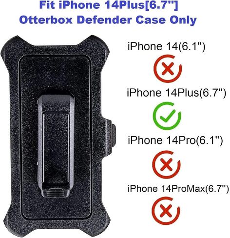 [2 حزمة] حزام مقطع الحافظة متوافق مع Otterbox Defender Case iPhone 14 [6.1 '] in Kuwait