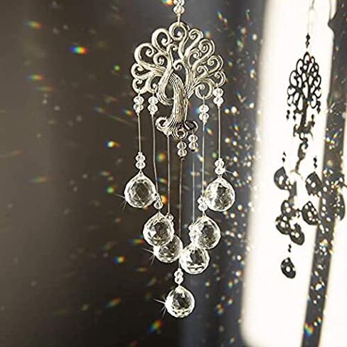 H&D HYALINE & DORA Suncatcher Window Hanging Tree of Life Heart Shaped Crystal Ball Prism Drop Pendant in Kuwait