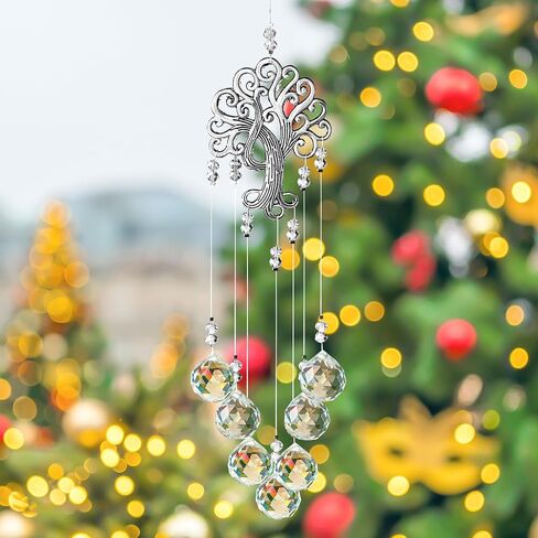 H&D HYALINE & DORA Suncatcher Window Hanging Tree of Life Heart Shaped Crystal Ball Prism Drop Pendant in Kuwait