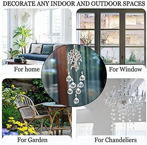 H&D HYALINE & DORA Suncatcher Window Hanging Tree of Life Heart Shaped Crystal Ball Prism Drop Pendant in Kuwait