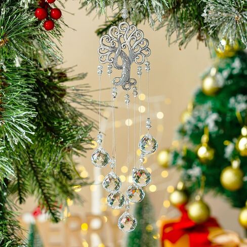 H&D HYALINE & DORA Suncatcher Window Hanging Tree of Life Heart Shaped Crystal Ball Prism Drop Pendant in Kuwait