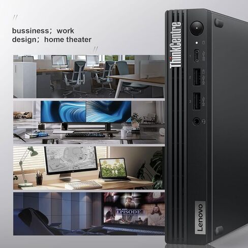Lenovo ThinkCentre M70Q Tiny Desktop - Intel Core I5 ​​10th Gen ، 16GB DDR4 RAM ، 256GB NVME SSD ، تم إنشاؤه في WiFi ، Windows 11 Pro ، يدعم إعداد Triple Monitor ، Progact Business Mini PC - (متجدد) in Saudi Arabia