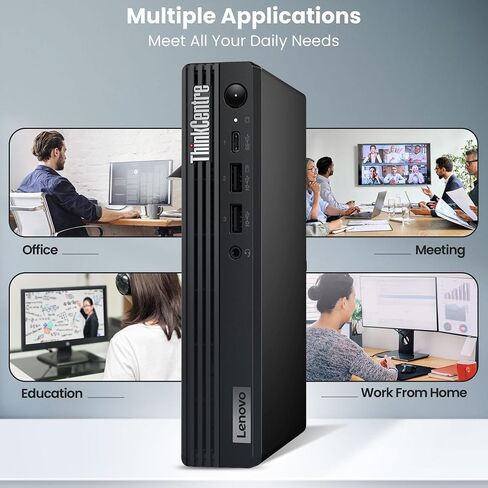 Lenovo ThinkCentre M70Q Tiny Desktop - Intel Core I5 ​​10th Gen ، 16GB DDR4 RAM ، 256GB NVME SSD ، تم إنشاؤه في WiFi ، Windows 11 Pro ، يدعم إعداد Triple Monitor ، Progact Business Mini PC - (متجدد) in Saudi Arabia