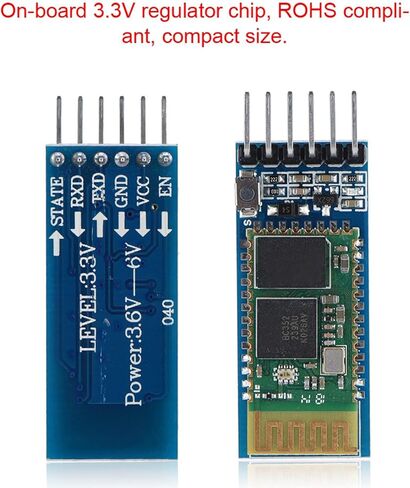 Yunir Bluetooth Serial Port Transceiver Baseboard ، وحدة Bluetooth اللاسلكية لنقل بيانات UART RS232 ، بروتوكول CSR BLE V2.0 ، وحدة BT اللاسلكية لـ MCU ، ARM أو DSP in Kuwait