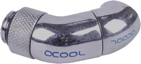 Alphacool 17059 HF محول زاوية مزدوجة 45 درجة قابلة للدوران G1/4 '' الخيط الخارجي إلى G1/4 'الخيط الداخلي - تجهيزات تبريد الماء الكروم in Saudi Arabia