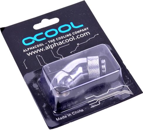 Alphacool 17059 HF محول زاوية مزدوجة 45 درجة قابلة للدوران G1/4 '' الخيط الخارجي إلى G1/4 'الخيط الداخلي - تجهيزات تبريد الماء الكروم in Saudi Arabia