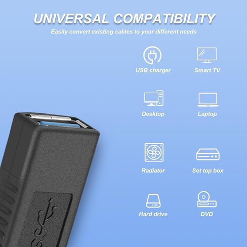 2pcs USB 3.0 النوع A الإناث إلى موصل تغيير الجنسين in Kuwait