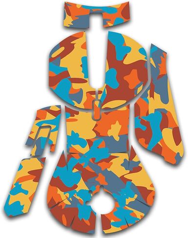 Mayyskins الجلد متوافق مع فولاذية منافسة 5 ألعاب الماوس - Retro Camouflage | غلاف الالتفاف الواقي ، الدائم ، والفريد من نوعه | من السهل تطبيق وتغيير الأنماط | صنع في الولايات المتحدة in Saudi Arabia