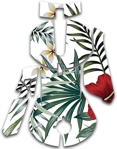 MightySkins Skin Compatible with SteelSeries Rival 5 Gaming Mouse - Tropical Hibiscus | Protective, Durable, and Unique Vinyl Decal wrap Cover | Easy to Apply and Change Styles | Made in The USA in Saudi Arabia