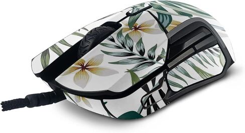 MightySkins Skin Compatible with SteelSeries Rival 5 Gaming Mouse - Tropical Hibiscus | Protective, Durable, and Unique Vinyl Decal wrap Cover | Easy to Apply and Change Styles | Made in The USA in Saudi Arabia