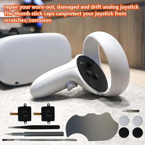 INGQI Joystick Replacement Kit 11-in-1 Repair Kit Left/Right Thumb Sticks Compatible for Oculus Quest 2 Controller in Saudi Arabia