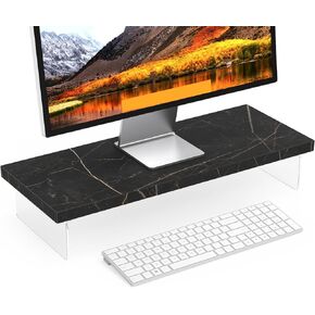 مراقبة الحامل الناهض ، Wood & Acrylic Computer Monitor Table Desk Desktop Organizer Table للمنزل ، مساحة عمل المكتب ، نسخ الكمبيوتر المحمول ، الطابعة ، أجهزة الكمبيوتر الشخصية والتلفزيون. in Kuwait